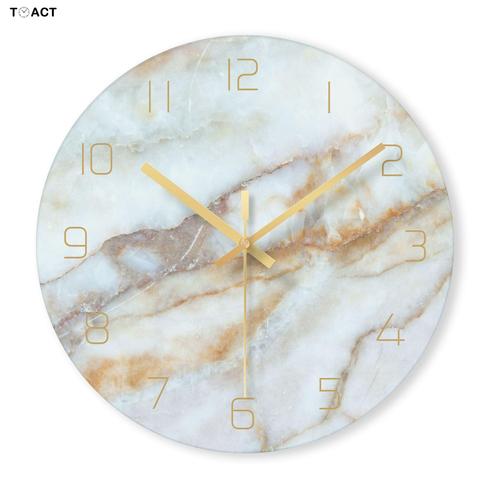 Nordic Marble Wall Clock Modern Design Minimalist Bedroom Art Clocks Personality Creative Living Room Decoration Wall Watch klok ► Photo 1/5