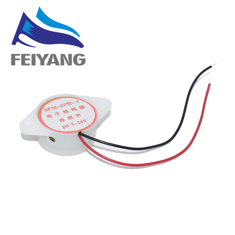 1PCS 95DB Alarm High-decibel 3-24V 12V Electronic Buzzer Beep Alarm Intermittent Continuous Beep for Arduino SFM-27 ► Photo 1/2