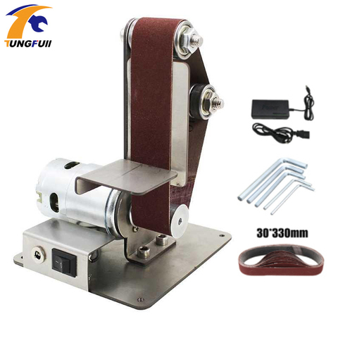 350W Mini Electric Belt Machine Sander Sanding Grinding Polishing Machine Abrasive Belt Grinder DIY Power Tool 775/795/895 Motor ► Photo 1/6