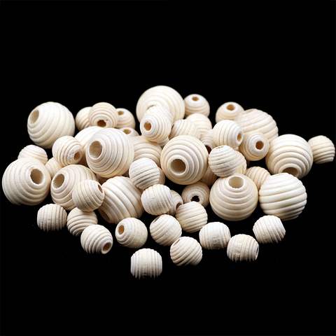 YHBZRET 30PCS Wooden Round Beads Loose Spacer Eco-Friendly Natural-Color Wood Beads for Jewelry Making bracelet DIY Accessories ► Photo 1/5