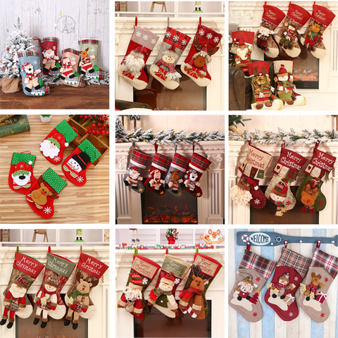 2022 New Year 1pc Christmas stocking/sugar/Gifts/ Xmas DIY Noel Christmas Decorations for Home Ornaments Navidad Decor Garland ► Photo 1/6
