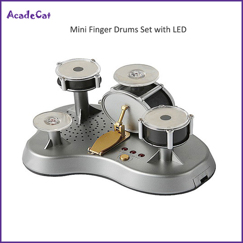 Mini Finger Touch Drum Set LED Light  Game Drums Percussion Educational Musical Instruments for Children Christmas Gifts ► Photo 1/6