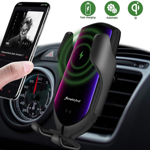 FLOVEME R3 Car Holder Phone Stand Smart Auto Sensor Clamp Wireless Charger 10W Fast Charging Mobile Holder Stand For Samsung S9 ► Photo 1/6
