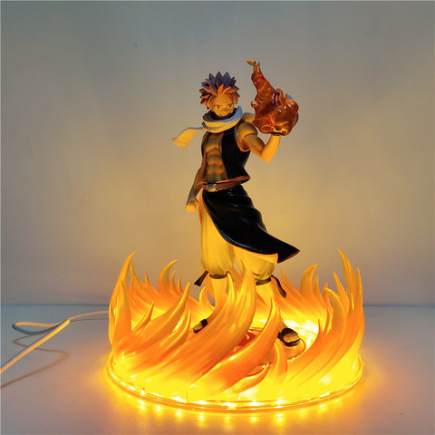 Japanese Anime Night Light Fairy Tail Figurine Natsu DIY Fire Effect LED Night Lamp for Kids Home Decorative Lamp Table Light ► Photo 1/6