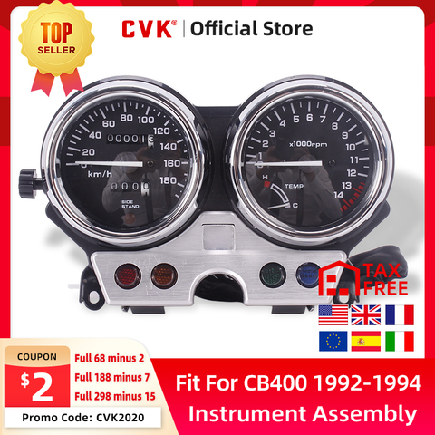 CVK Instrument Assembly Gauges Meter Cluster Speedometer Odometer Tachometer For HONDA CB400 1992 1993 1994 CB400SF NC31 92-94 ► Photo 1/6