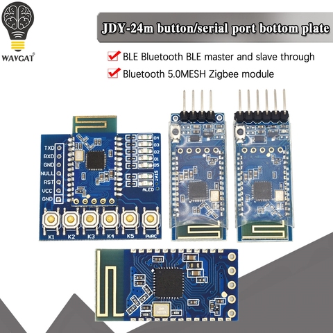 JDY-24M Bluetooth 5.0 MESH Zigbee Module BLE JDY-24 Master Slave Through the Base Plate With Buttons ► Photo 1/6