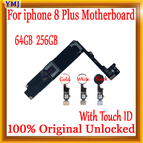 100% Original Unlocked Motherboard For iPhone 8 Plus 5.5inch With/NO Touch ID,For iPhone 8 Plus Logic Board Mainboard With Chips ► Photo 1/6