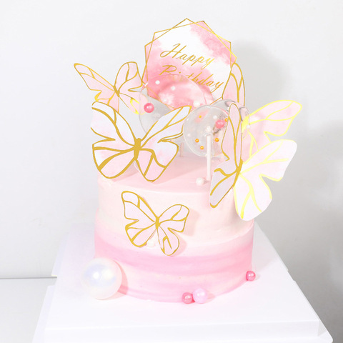 wholesale gold butterfly for cake decoration