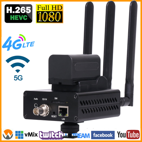 4G LTE SD HD SDI IP Streaming Encoder 3G SDI to IP Encoder RTMP RTSP SRT RTMPS Encoder for Live Streaming Server HD-SDI Over IP ► Photo 1/6