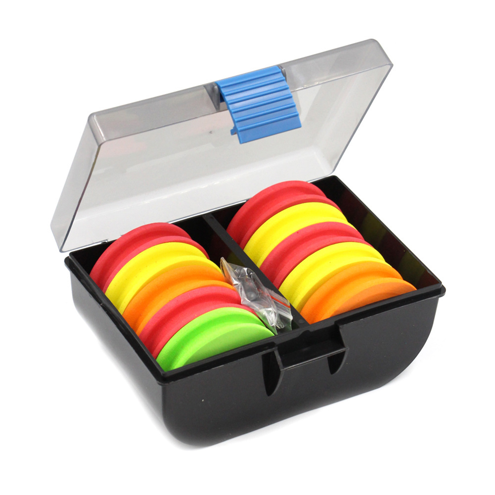 10 Set Fishing Line Round Coil EVA Foam Pins Fishing Line Winder Organizers Rig With Storage Box 150*100*70mm Quick Simple Using ► Photo 1/6