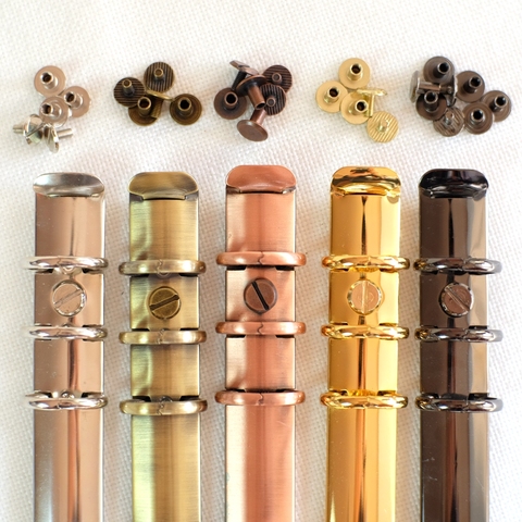 Colorful Metal Screws for Spiral Binder Clip 4mm/7mm/10mm Silver/Bronze/Red Bronze/Grey/Golden 10 Pairs/lot Loose-Leaf Binder ► Photo 1/6