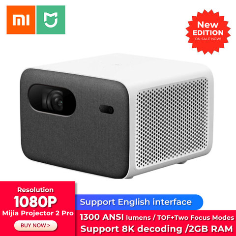 Original Xiaomi Mijia Projector 2 Pro HD 1080P Laser TV 1300 ANSI Lumens 16GB eMMC Dolby Home Theater Support Side Projection ► Photo 1/6