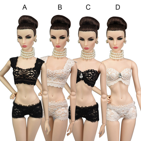 Besegad Mini Girl Doll Lace Underwear Lingerie Bras Pajamas Night Sleeping Wear Clothes Costume Doll Accessories for Barbie Toy ► Photo 1/6