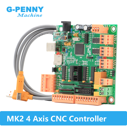 MK2 100Khz 4 axis controller board Instead of Mach3 4 axis interface CNC controller MK2 CNC USB board for Stepper motor / Servo ► Photo 1/6