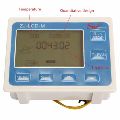 zj-lcd-m lcd digital display water flow sensor meter quantitative flowmeter seazhongjiang ► Photo 1/5