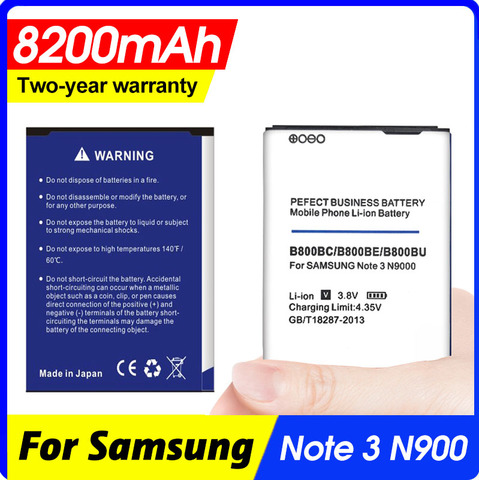 8200mAh B800BC B800BE/BU Battery  for Samsung Galaxy Note 3 N9000 N9005 N900A N900 N9002 N9008 N9009 N9006 N9008S N9008V ► Photo 1/4