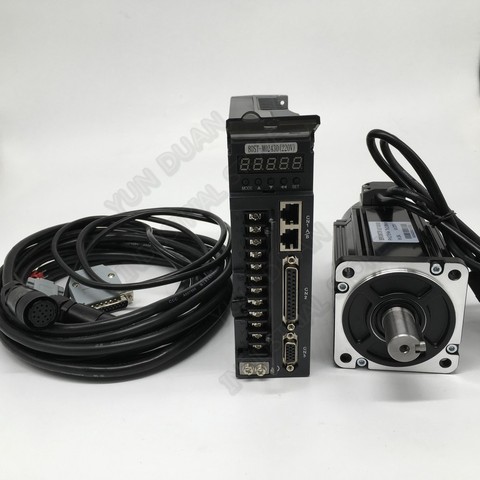 Cheap! 750w NEMA32 80mm 220V 2.4Nm 3000r/min Modbus RS485 AC Servo Motor Drive Kits Replace Delta for CNC Mouth Mask Machine ► Photo 1/6