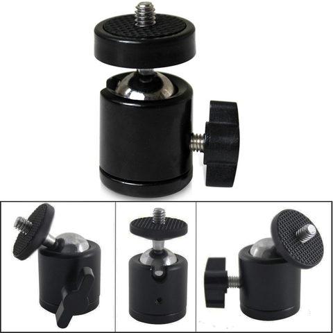 Mini Ball Head with 1/4 Hotshoe Mount Adapter 360 Degree Swivel Aluminum Tripod Ballhead for DSLR Light Stand Camrea Joint ► Photo 1/6