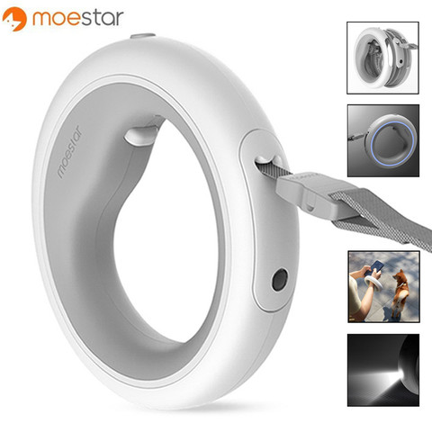 2022 Updated MOESTAR Retractable Pet Leash Ring Flexible 3.0m Dog Traction Rope Pet Collar LED Night Light Walk Out Rope ► Photo 1/6