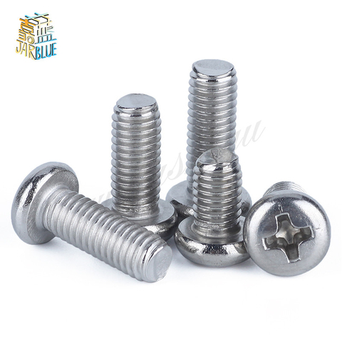 20-90pcs M1 M1.2 M1.4 M1.6 M2 M2.5 M3 M4 DIN7985 GB818 304 Stainless Steel Cross Recessed Pan Head Screws Phillips Screws ► Photo 1/3