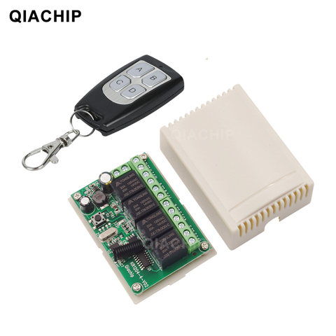 QIACHIP 433MHz Universal Wireless DC 12V 4CH RF Remote Control Switch Receiver Module & 433 MHz Transmitter Learning Code Switch ► Photo 1/6