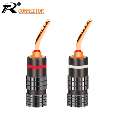 2PCS  Gun metal HIFI Banana Connector Nakamichi Brass Gold Plated 4MM Banana Plug Aluminum Shell For Musical Speaker Cable Plugs ► Photo 1/6