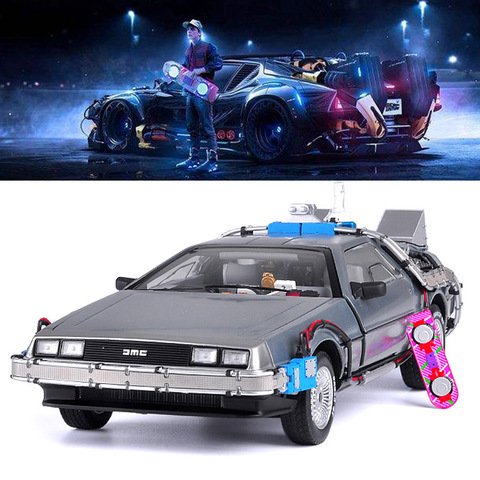 1/18 Scale Fine Collection Edition Back to the Future Simulation Diecast Alloy Car Model Vehicle Toy traffic tool fans kids gift ► Photo 1/6