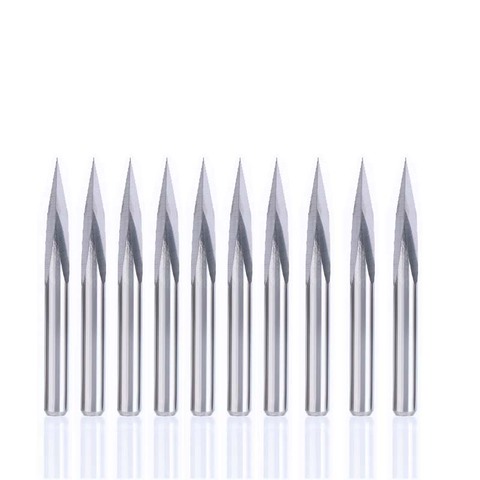 10Pcs 20 Degree Carbide Steel CNC Router Tool Pyramid Engraving Bits Jade Copper ► Photo 1/1