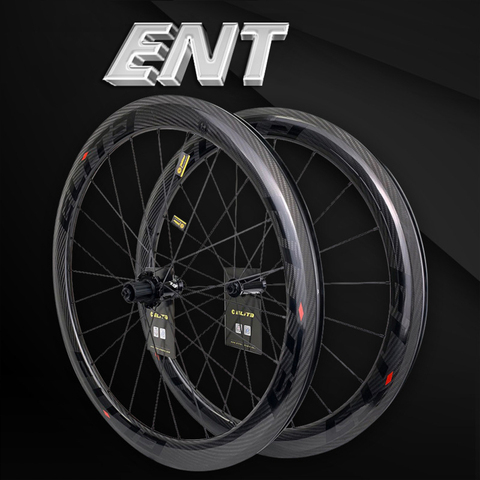 Elite 700c Road Bike Carbon Wheels 3k Twill UCI Quality Carbon Rim Tubeless Ready Sapim Secure Lock Nipple Road Cycling Wheelset ► Photo 1/6
