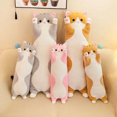 50-130CM Cute Soft Long Cat Boyfriend Pillow Plush Toys Stuffed Pause Office Nap Sleep Pillow Cushion Gift Doll for Kids Girls ► Photo 1/6