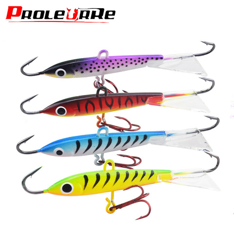Proleurre Ice Fishing Lure Lead Jigging artificial Bait Wobbler 83mm 7.5g 4 colors Hard Lure for Winter Balancer Fishing Tackle ► Photo 1/6