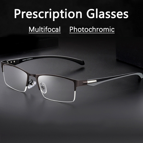 Custom Prescription Progressive Multifocal reading glasses men TR90 metal frame presbyopia eyewear with recipe astigmatism ► Photo 1/6