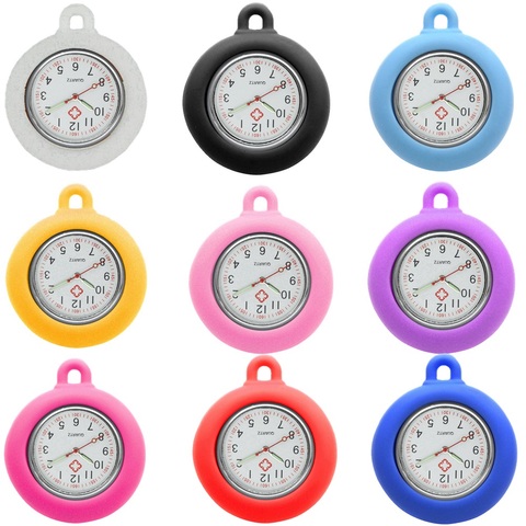 silicone watch head face parts for nurse doctor Retractable pocket watches necklace keychain desk student test gifts accessories ► Photo 1/6