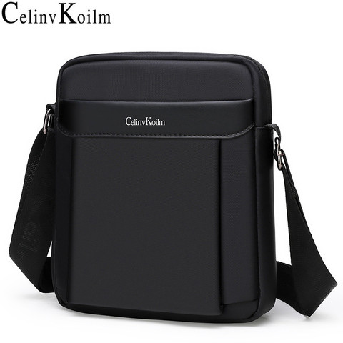 Celinv Koilm Brand High-end Men Business Messenger Bag For 7.9 inches iPad Shoulder Men's Canvas Cloth Bag New Black Office Work ► Photo 1/6