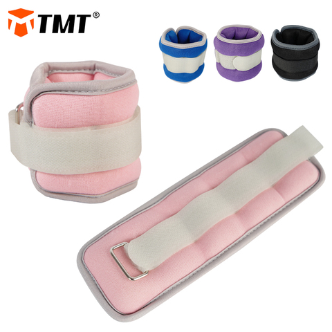 TMT 2pcs Ankle Wrist Weights Adjustable Sandbag Foot Cuffs Power Support Strap Dumbbells Crossfit Strength Training Leg Gym Run ► Photo 1/6