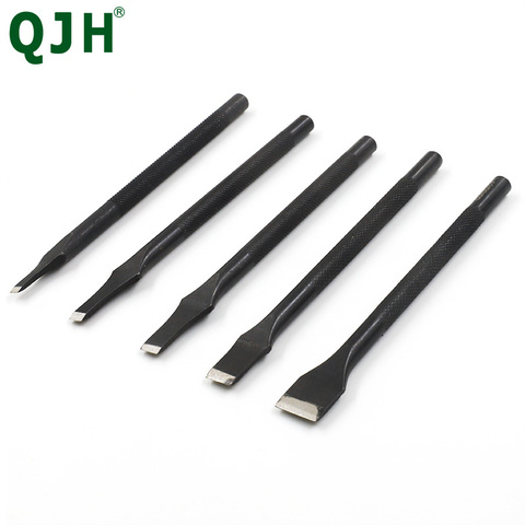 3/5/6/8/10/12mm Leathercraft Tool Slot Punches Flat Tip Straight Punch Hollow Cutter DIY Hand Work Leather Flat Punch Belt Tools ► Photo 1/6
