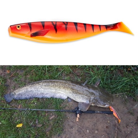 Hunt house fox similar shad teez big soft lure 12cm 15cm 18cm pro shad lure berserk sea bass fishing for pike zander ► Photo 1/5