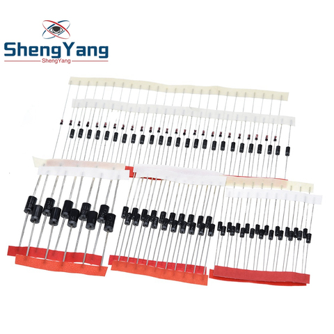 Fast Switching Schottky Diode kit set 1N4148 1N4007 1N5819 1N5399 1N5408 1N5822 FR107 FR207,8values=100pcs,Electronic Components ► Photo 1/6