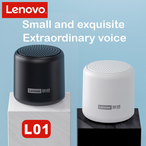 Original Lenovo L01 Bluetooth Speaker Portable Outdoor Loudspeaker Wireless Mini Column 3D Stereo Music Surround Bass Box Mic ► Photo 1/6