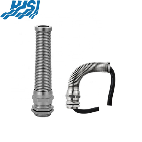 5 Pcs Stainless Steel Cable Gland with Bend Protection M12×1.5 (cable diameter: 3-6.5 mm) ► Photo 1/4