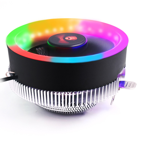 Universal Computer CPU Cooler Radiator Led Heat Sink AMD Intel Silent 3Pin PC CPU Cooling Cooler Heatsink Fan ► Photo 1/6