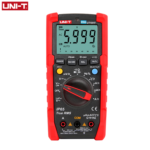 UNI-T Tester Digital Multimeter Profesional UT191T UT191E True RMS Auto Range DMM 20A Ammeter 600V Count 6000 DC AC Capacitor ► Photo 1/6