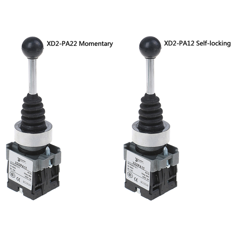 2NO 2 Positions XD2-PA12 XD2-PA22 Cross Push Button Switch Latching Self-locking Joystick Switch 1pc  ► Photo 1/6