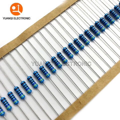 50pcs 1/2W Metal film resistor 1R ~ 4.7M 100R 220R 330R 1K 1.5K 2.2K 3.3K 4.7K 10K 22K 47K 100K 100 220 330 1K5 2K2 3K3 2.2M ohm ► Photo 1/2