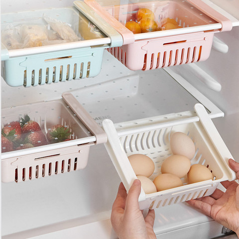 Mini ABS Slide Kitchen Fridge Freezer Space Saver Organization