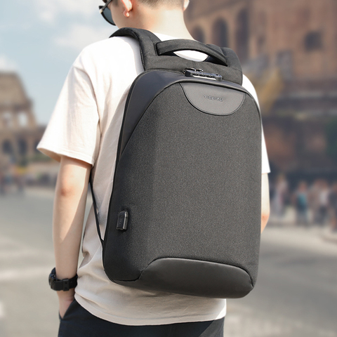 No Key Anti theft TSA Lock Fashion Men Backpacks 15.6inch USB Charging Laptop Backpack 2022 School Backpack For Men For Teenager ► Photo 1/6