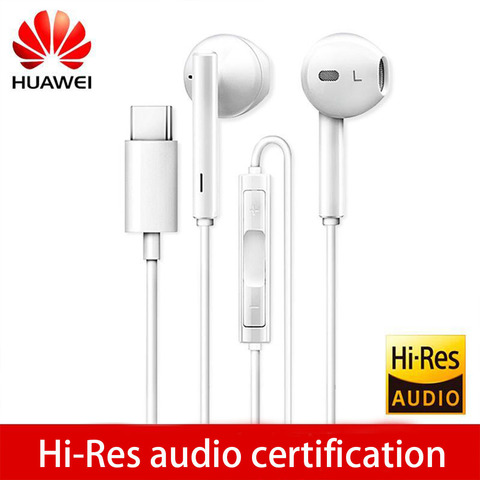 Original HUAWEI CM33 earphones Eerbuds USB TYPE C Microphone Volume Control for Mate 10 Mate 10 Pro P20 P20 P30 Pro P20 Lite ► Photo 1/6