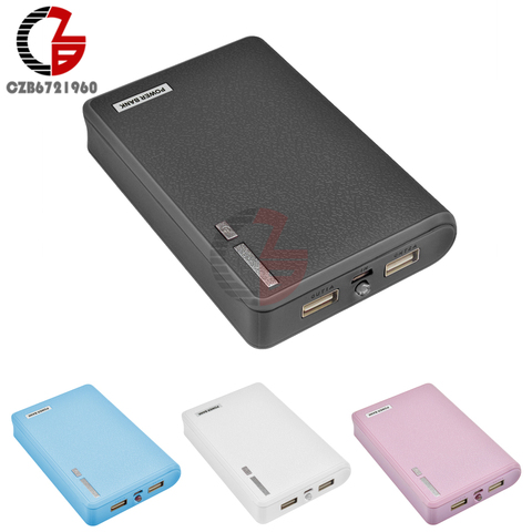 20000mAh 4X 18650 Power Bank Case Holder 5V 1A 2A Dual USB Mobile Power Charger Charging DIY Box Shell for iPhone Android Phone ► Photo 1/6