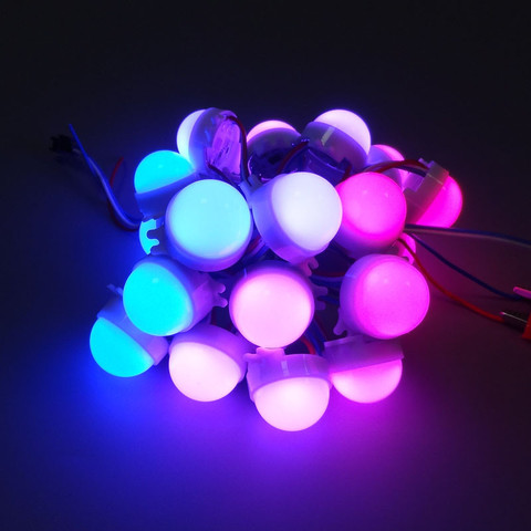 20pcs /Lot DC12V WS2811 30mm Diffused LED Pixel Module Full Color 3 LEDs 5050 RGB led lamp string D30 modules waterproof IP68 ► Photo 1/6