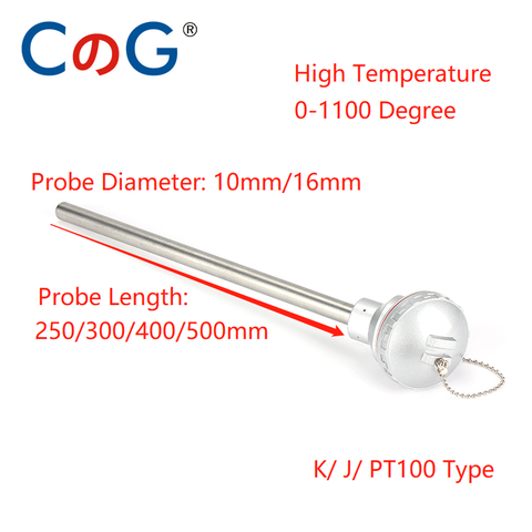 WRN-130 0-1100 Degree Diameter 10mm High Precision K Type Probe Armor Head Assembly Thermocouple Industrial Temperature Sensor ► Photo 1/4